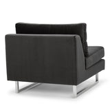 Janis Shadow Grey Fabric Seat Armless Sofa
