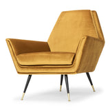 Vanessa Mustard Fabric Occasional Chair