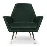 Vanessa Emerald Green Fabric Occasional Chair