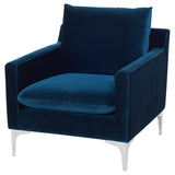 Anders Midnight Blue Fabric Single Seat Sofa