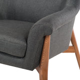 Charlize Storm Grey Fabric Occasional Chair