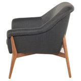 Charlize Storm Grey Fabric Occasional Chair