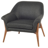 Charlize Storm Grey Fabric Occasional Chair