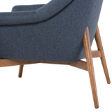 Charlize Denim Tweed Fabric Occasional Chair