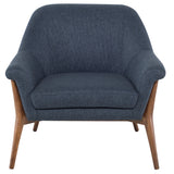 Charlize Denim Tweed Fabric Occasional Chair