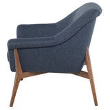 Charlize Denim Tweed Fabric Occasional Chair