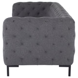Tufty Shale Grey Fabric Triple Seat Sofa