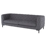 Tufty Shale Grey Fabric Triple Seat Sofa