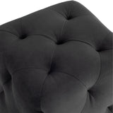 Tufty Shadow Grey Fabric Ottoman Sofa