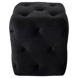 Tufty Black Fabric Ottoman Sofa