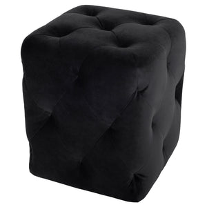 Tufty Black Fabric Ottoman Sofa
