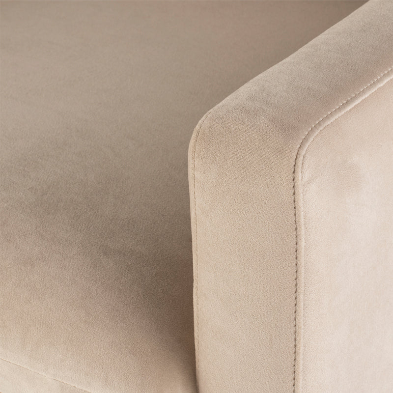 Anders Nude Fabric Single Seat Sofa