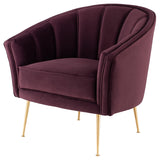 Aria Mulberry Fabric Single Seat Sofa