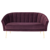 Aria Mulberry Fabric Double Seat Sofa