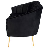 Aria Black Fabric Double Seat Sofa