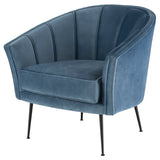 Aria Dusty Blue Fabric Single Seat Sofa