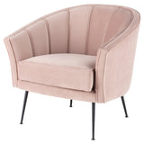 Aria Blush Fabric Single Seat Sofa