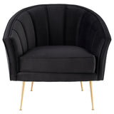 Aria Black Fabric Single Seat Sofa
