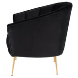 Aria Black Fabric Single Seat Sofa