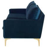 Anders Midnight Blue Fabric Triple Seat Sofa