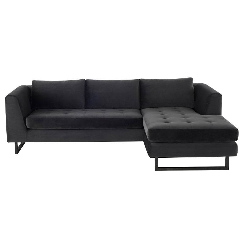 Matthew Shadow Grey Fabric Sectional Sofa