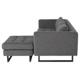 Matthew Shale Grey Fabric Sectional Sofa