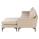 Anders Nude Fabric Sectional Sofa