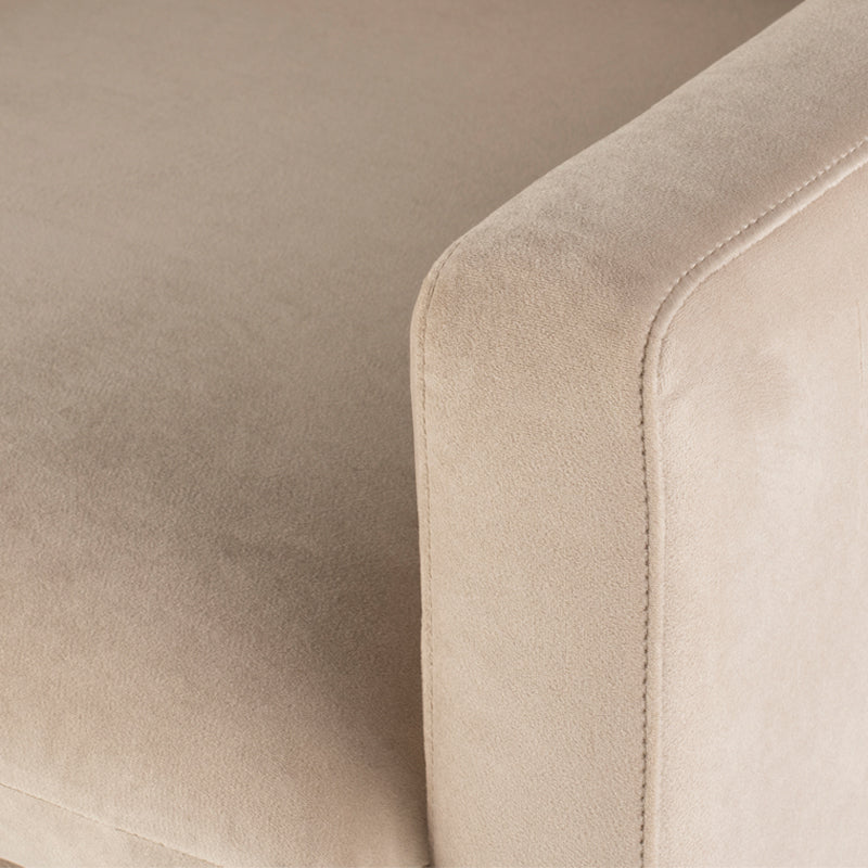 Anders Nude Fabric Single Seat Sofa