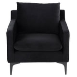 Anders Black Fabric Single Seat Sofa