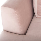 Janis Blush Fabric Sectional Sofa