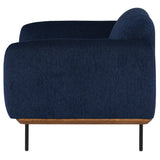 Benson True Blue Fabric Single Seat Sofa
