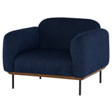Benson True Blue Fabric Single Seat Sofa