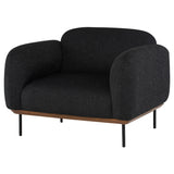 Benson Activated Charcoal Fabric Single Seat Sofa