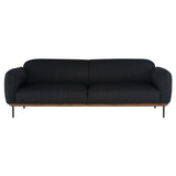 Benson Activated Charcoal Fabric Triple Seat Sofa