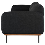 Benson Activated Charcoal Fabric Triple Seat Sofa