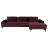 Colyn Mulberry Fabric Sectional Sofa