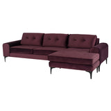 Colyn Mulberry Fabric Sectional Sofa