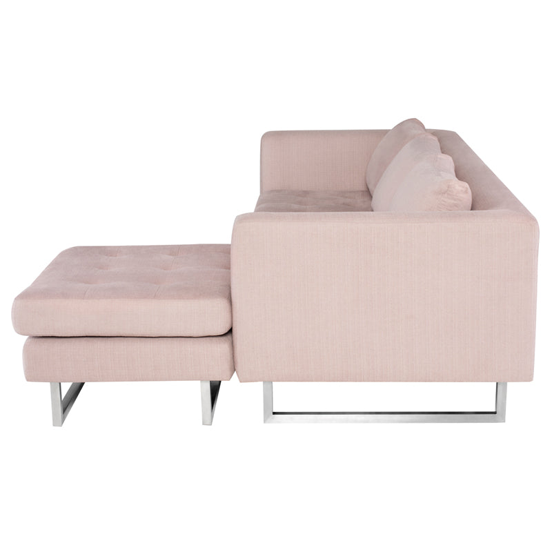 Matthew Mauve Fabric Sectional Sofa