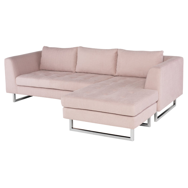 Matthew Mauve Fabric Sectional Sofa