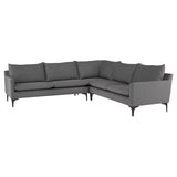 Anders Slate Grey Fabric Sectional Sofa