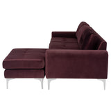 Colyn Mulberry Fabric Sectional Sofa