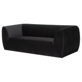 Greta Black Fabric Triple Seat Sofa