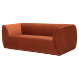Greta Rust Fabric Triple Seat Sofa
