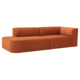 Isla Terra Cotta Fabric Triple Seat Sofa