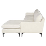 Anders Coconut Fabric Sectional Sofa