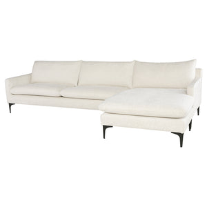 Anders Coconut Fabric Sectional Sofa