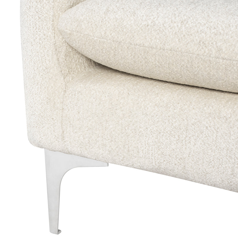 Anders Coconut Fabric Single Seat Sofa