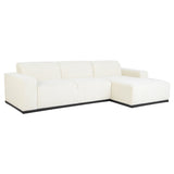 Leo Coconut Fabric Sectional Sofa