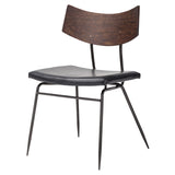 Soli Black Leather Dining Chair