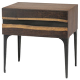 Prana Seared Wood Side Table